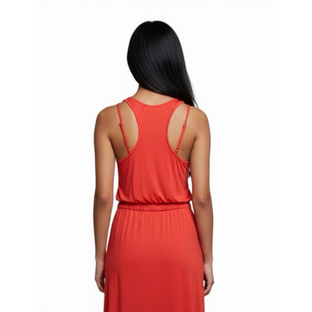 Versace Jeans Orange Jersey Cowl Neck Sheath Dress Belt Knee Length 6